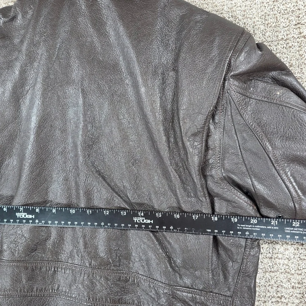 70s Vintage Imperial USN G-1 Flyers Jacket Brown Leather Military Size 42